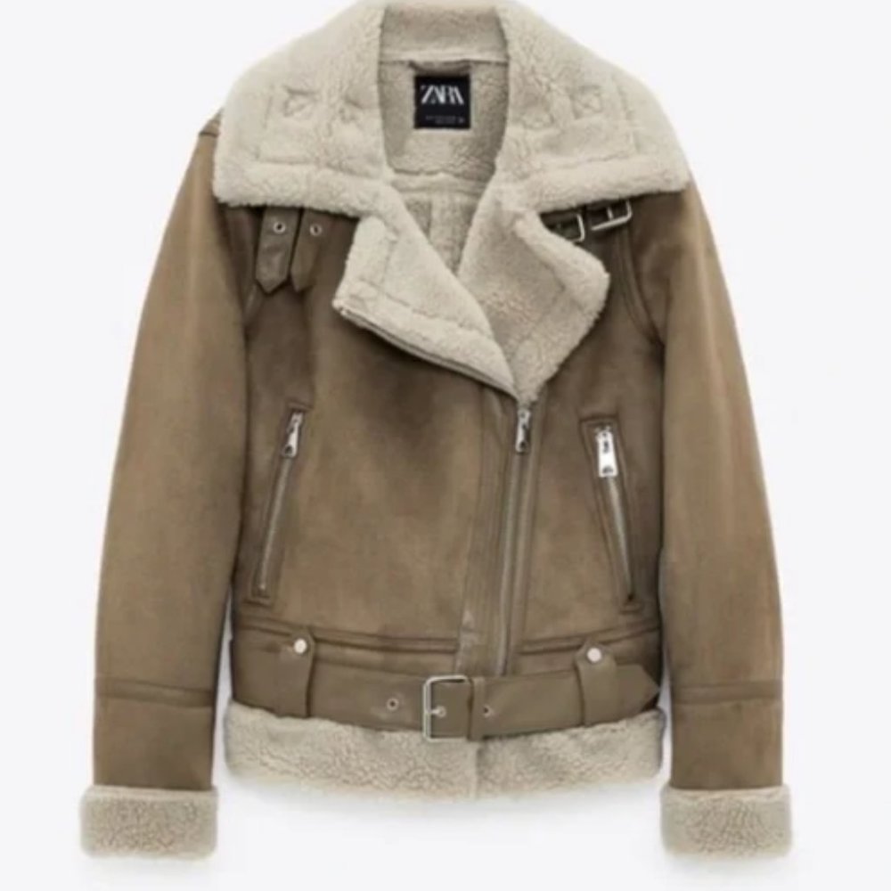 Zara Women’s Double Faced Jacket  with Buckle details